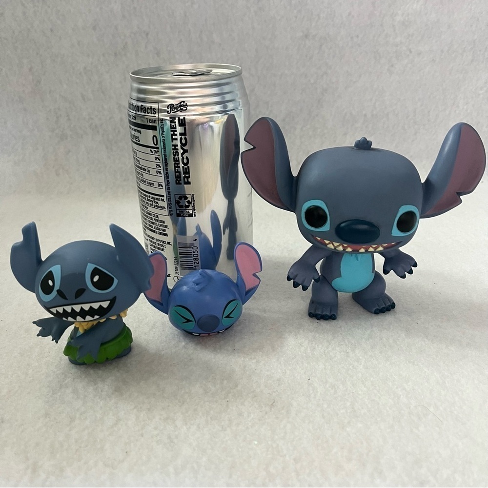 Set of 3 STITCH FUNKO Figures Head Disney Hula Plastic Toy - Picture 4 of 9